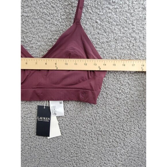 Lauren Ralph Lauren Luxe Smoothing Wireless Bralette Women Lg Pino Noir New - Picture 10 of 12